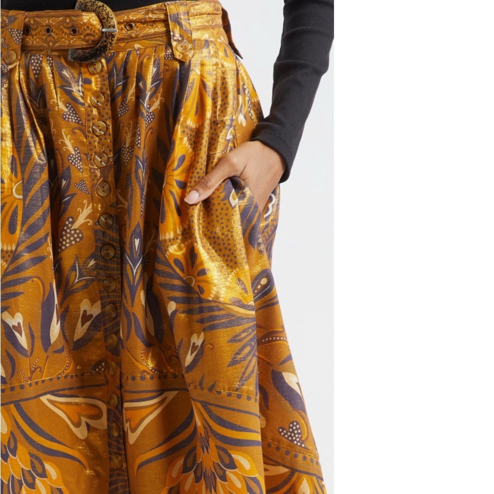 FARM Rio
Metallic Mixed Print Cotton Blend Skirt - Picture 4 of 8
